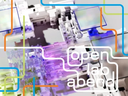 Bunte und Abstrakte aus einem 3D-Drucker mit OLA Branding